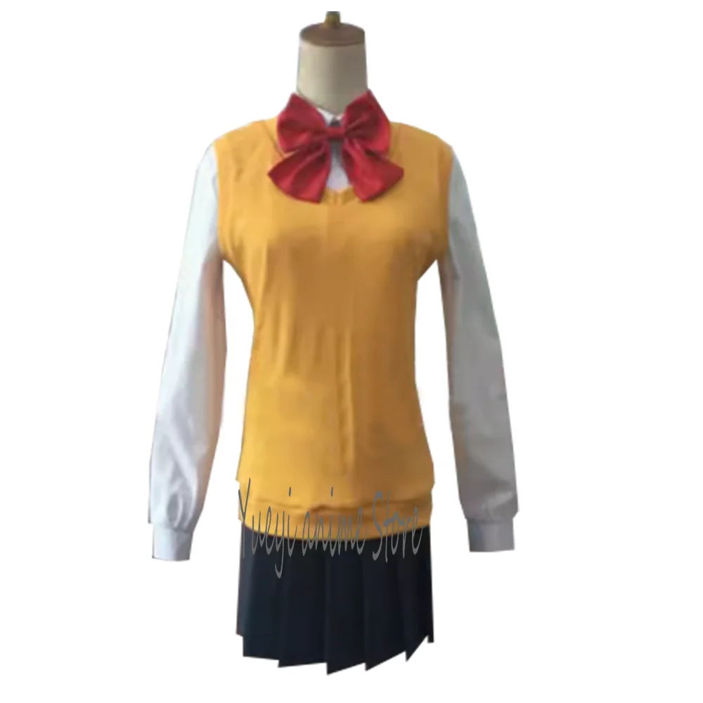 Women's Cosplay Mitsuha Miyamizu Costume School uniform Outfits Halloween Party suit- customized