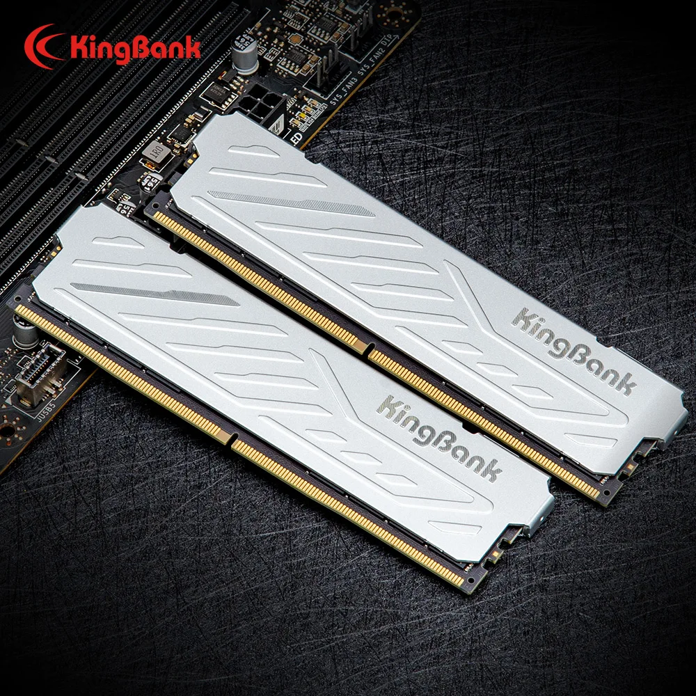 KingBank KJXS DDR4 SILVER HEATSINK SERIES  8GBx2 4000MHz Memory U-DIMM DRAM Module Desktop Gaming Computer RAM with XMP2.0 EXPO