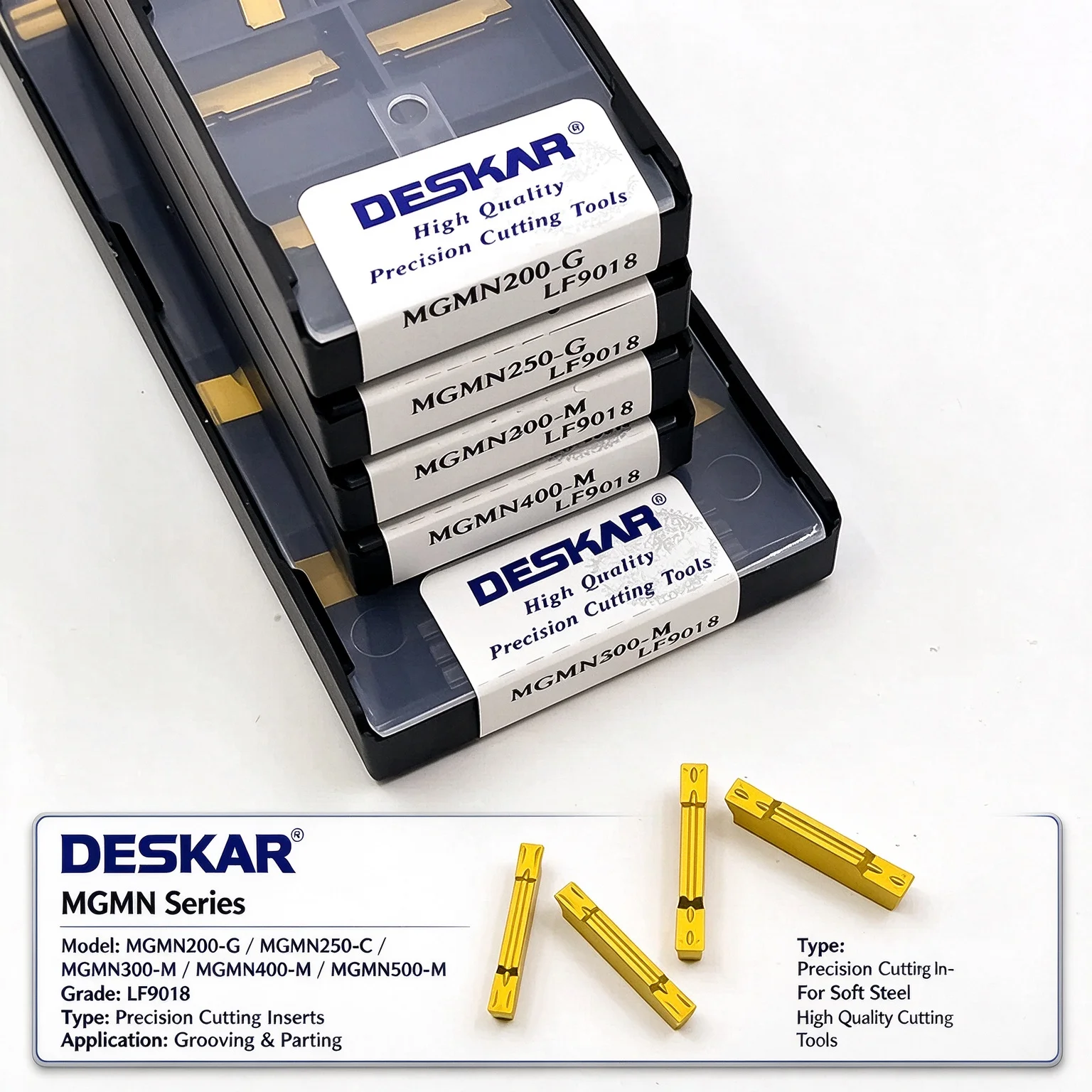 DESKAR MGMN250 MGMN300 MGMN500 MGMN400 MGMN200 LF9018 Carbide Insert MGMN Inserts 50PCS
