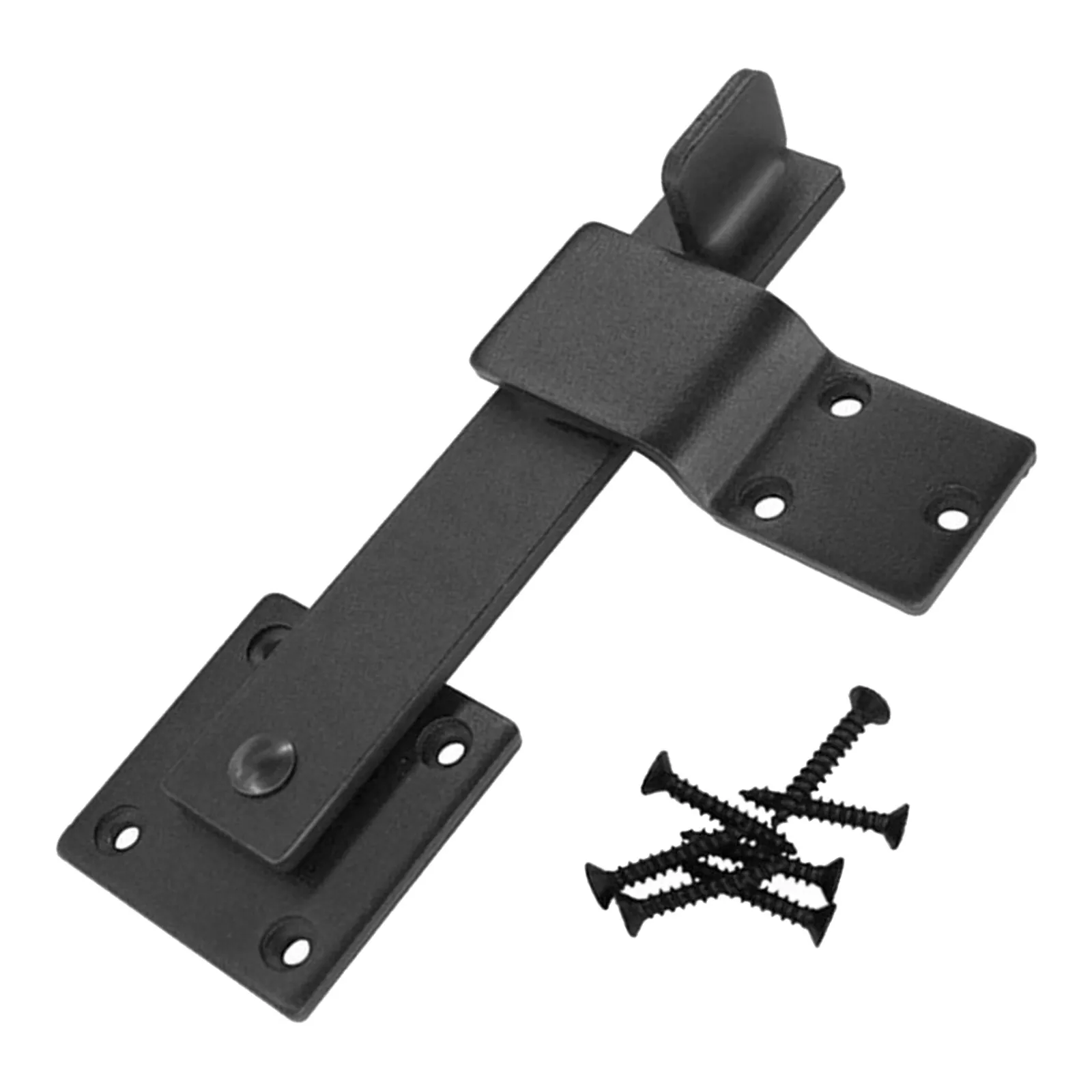 1Set Rust Resistant Iron Barn Door Latch Lock Hardware with Easy Install Clasp Design for Sliding Barn Doors Garden Gates Screen