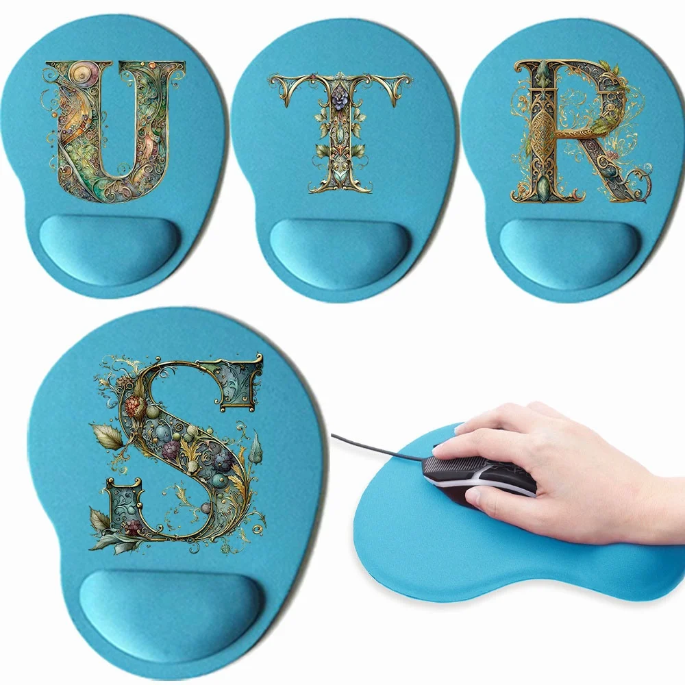 Mice Mat Soft Mousepad Protecting The Wrist Oval Comfortable Ergonomic Thickened for PC Laptop Computer for Graphic Letter Print