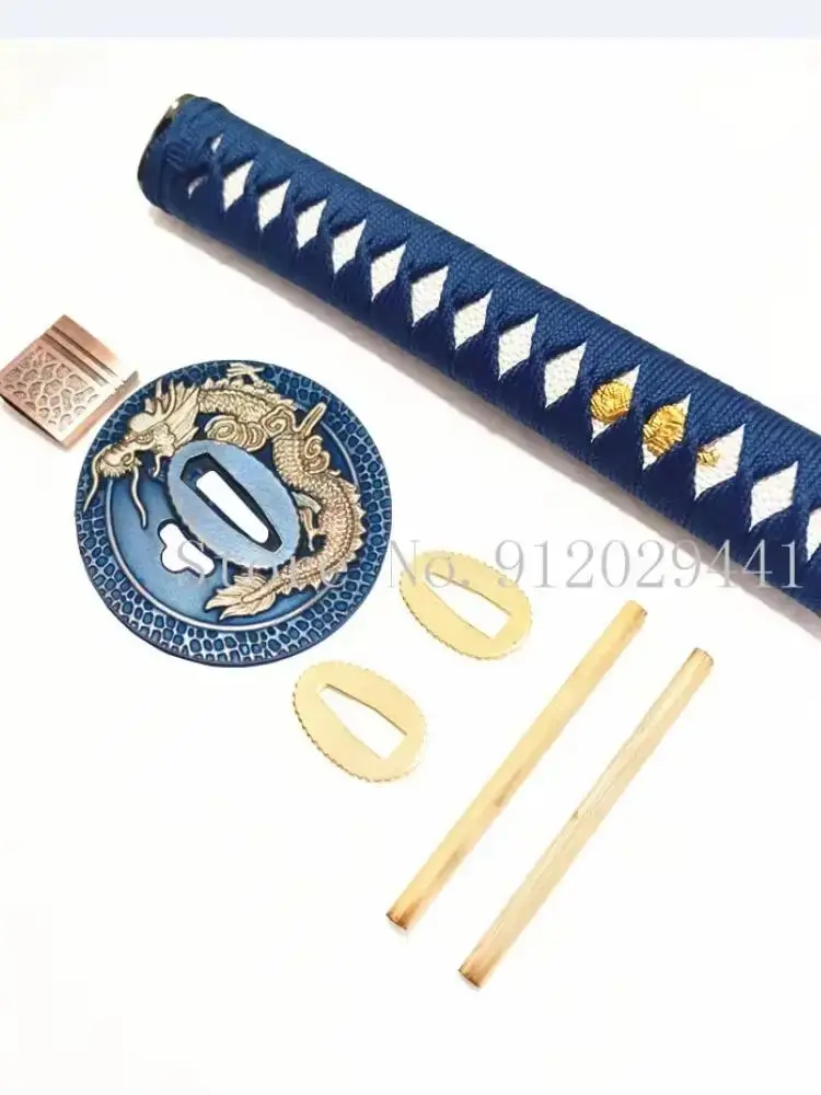 Dragon Theme Guard For Japanese Sword Katana/Wakizashi Fittings 26cm Set Handle Kirsite Tsuba+Menuki+Fuchi+Kashira+Habaki+Seppa