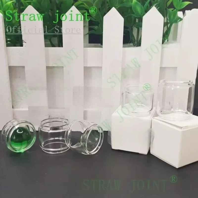 Straw Joint ID22mm 10PCS Clear Bulb Glass Base Tube Replacement Decorative Accessory