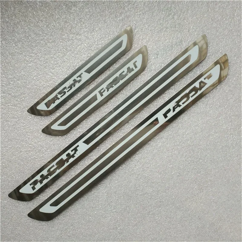 For Volkswagen Passat B7 2011-2018 ultrathin stainless steel Welcome pedal threshold guard plate anti-scratch car accessories