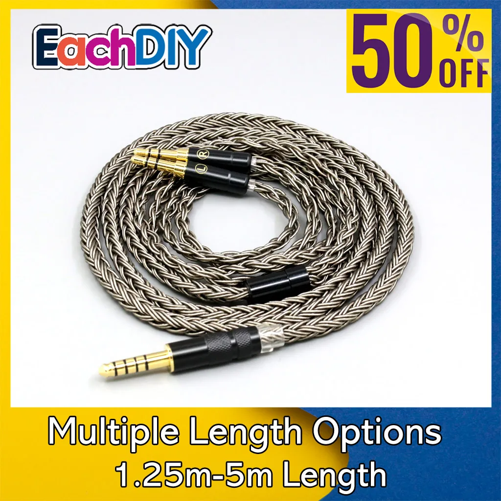 

16 Core Grey Earphone Cable For Hifiman Sundara Ananda HE1000se HE6se DEVA he400se Arya He-35x XS LN008012