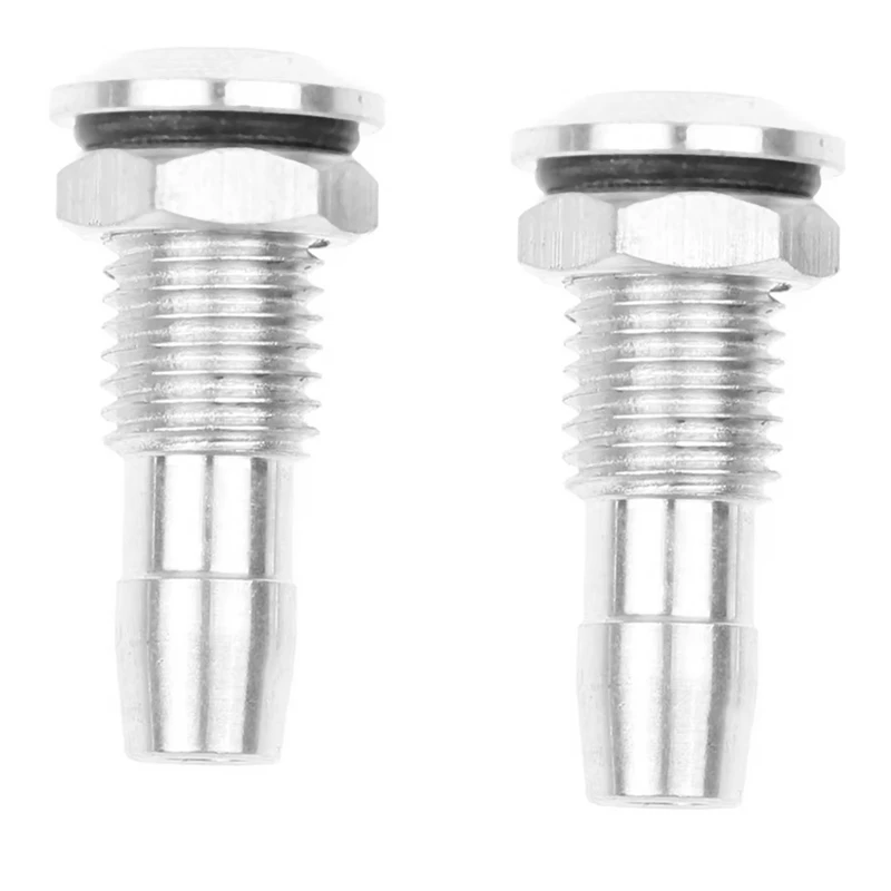 2 Pcs Aluminum RC Boat Water Outlets Thread With O-Ring Screws For RC Boat For Motor Cooling