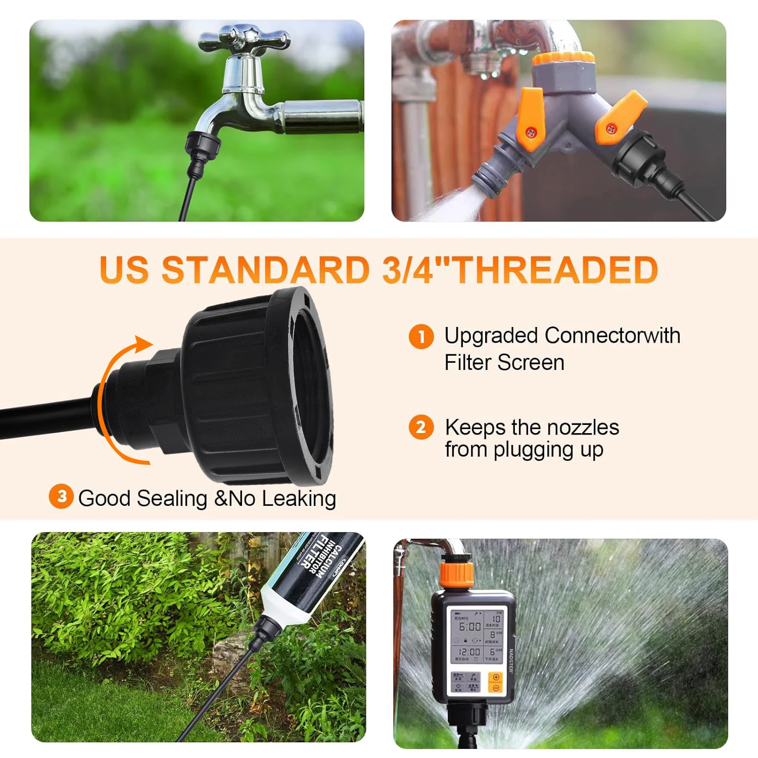DIY Outdoor Nebulizer Garden Sprayer Misting Cooling System 33FT Misting Line12 Brass Mist Nozzles For Patio Terrace Greenhouse