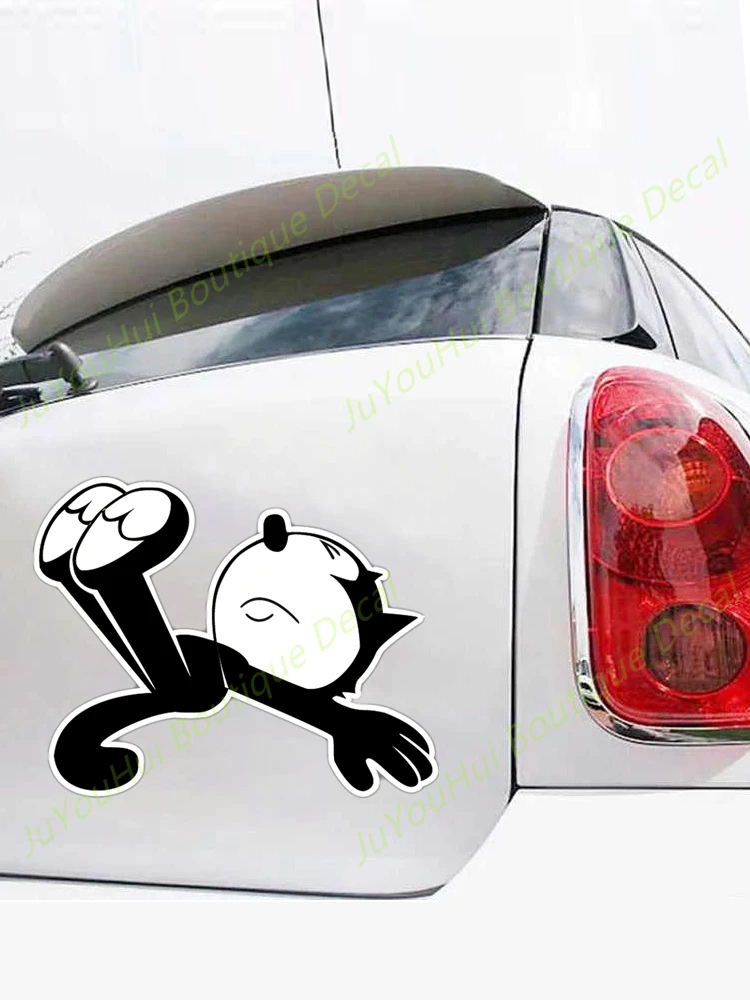 JuYouHui Exterior Accessories Decal Funny Car Sticker The Felix Cat Waterproof Auto Decors on Bumper Rear Window Decals