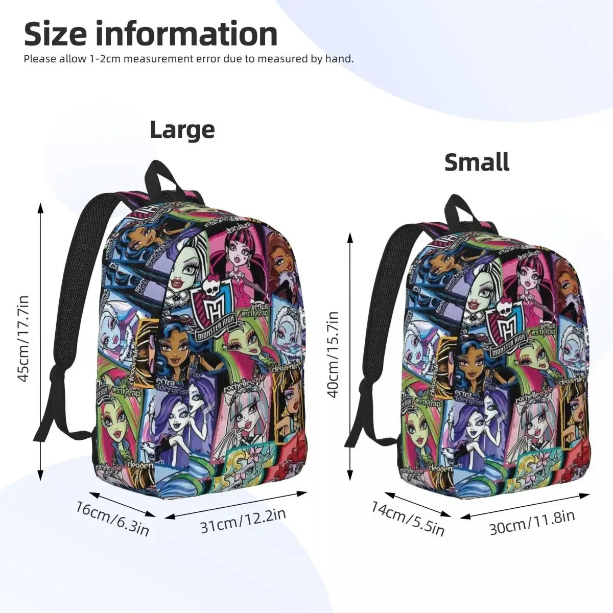 Monster High Draculaura Character for Teens Student School Bookbag Daypack Elementary High College Sports