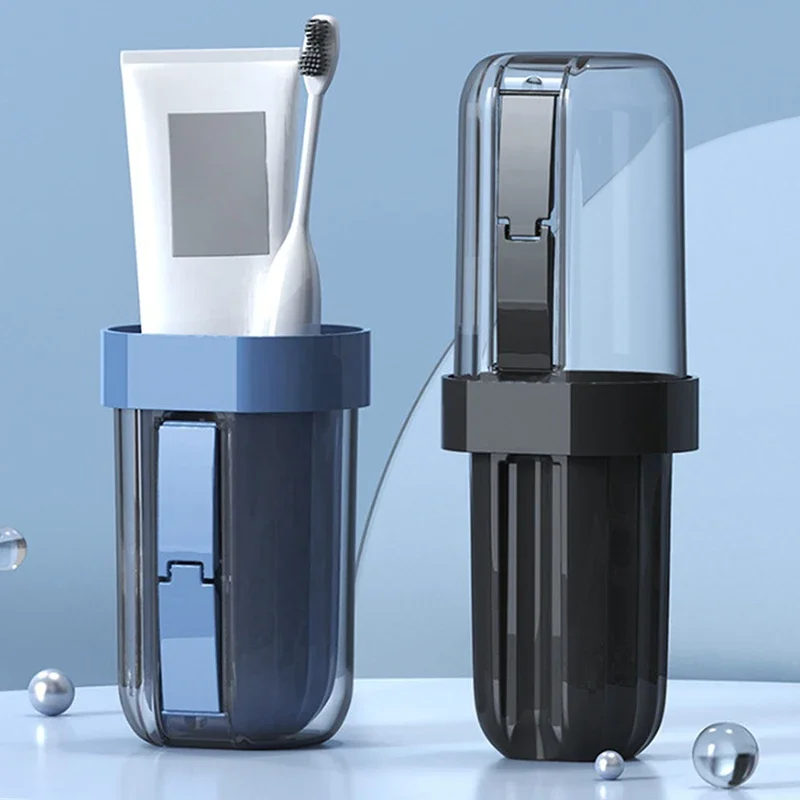 

Portable Toothbrush Case, Mouthwash Holder, Multi-functional Travel Toiletry Cup Toothpaste holder Cute bathroom accessories