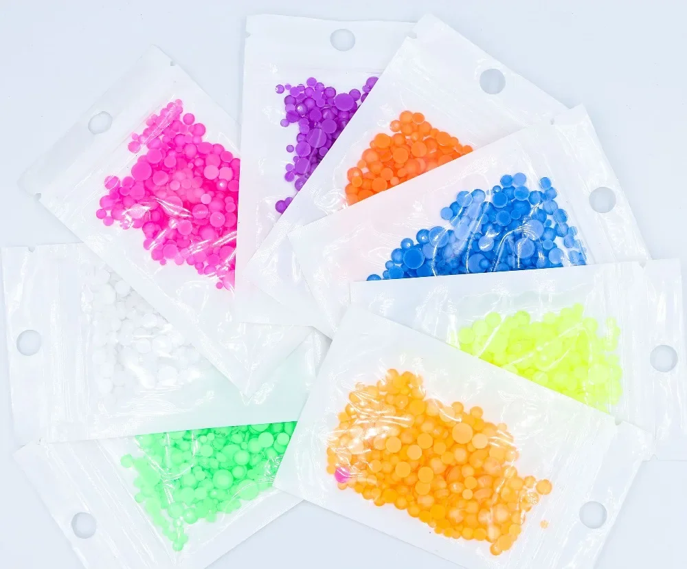 10gram mix Sizes Fluorescence Glass Nail Art Rhinestones Decorations SS6-30 Crystal Strass