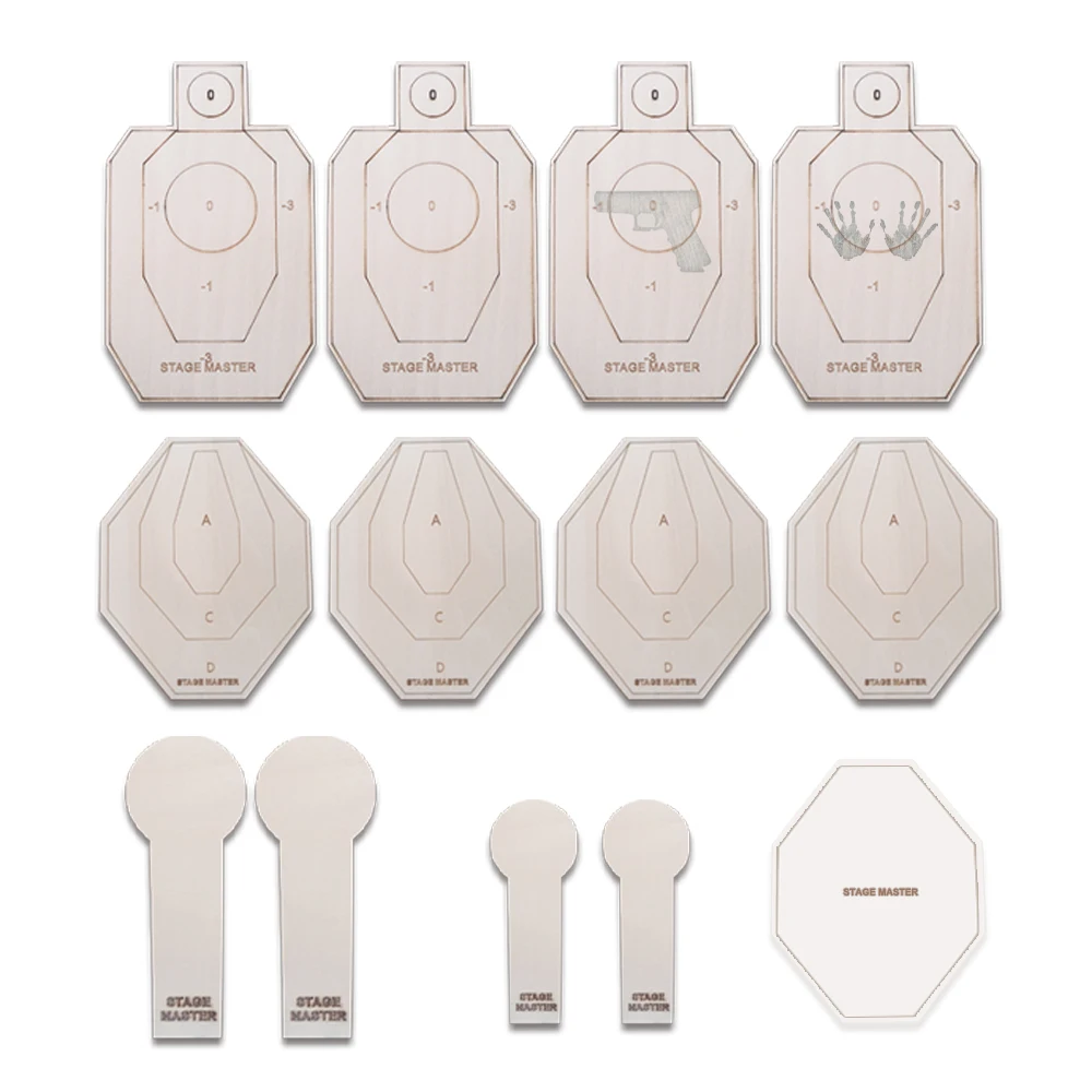 

IPSC/IDPA Dry Fire Target Set Shooting Targets, Long-Distance Simulation Mini Target-Suitable for Rubber Guns and Laser Guns