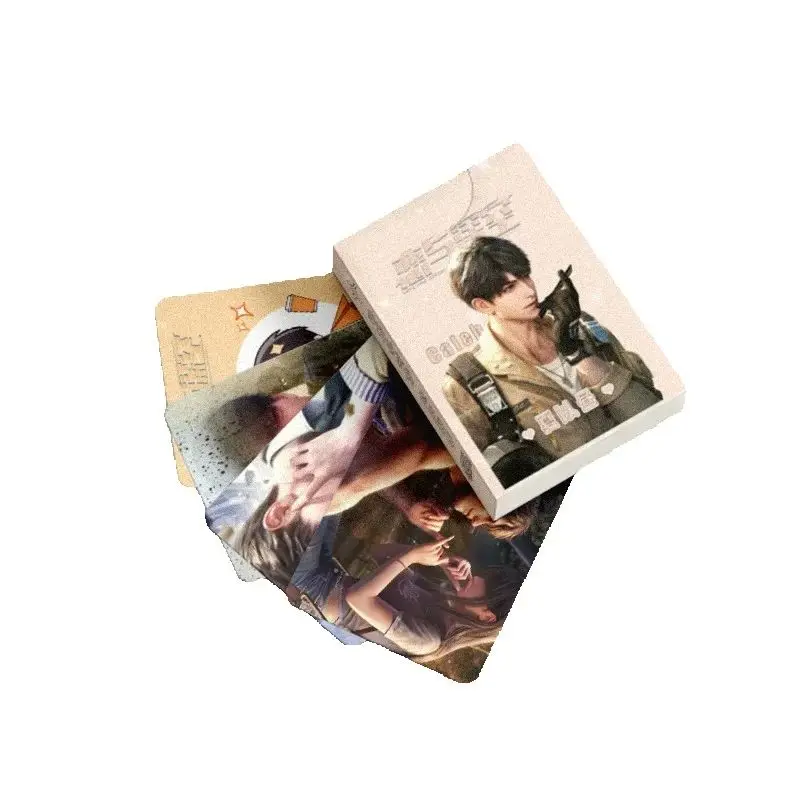 

50 Pcs/Set Love And DeepSpace Game Laser Lomo Cards Featuring Caleb Sylus Zayne Xavier - HD Photocards for Fans Collection