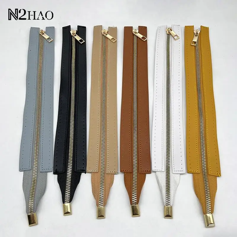 1PC 30cm Metal Zipper Custom DIY Zipper For Woven Bag Hardware PU Leather Zipper Sewing Accessories For Clothes Shoes Supplies