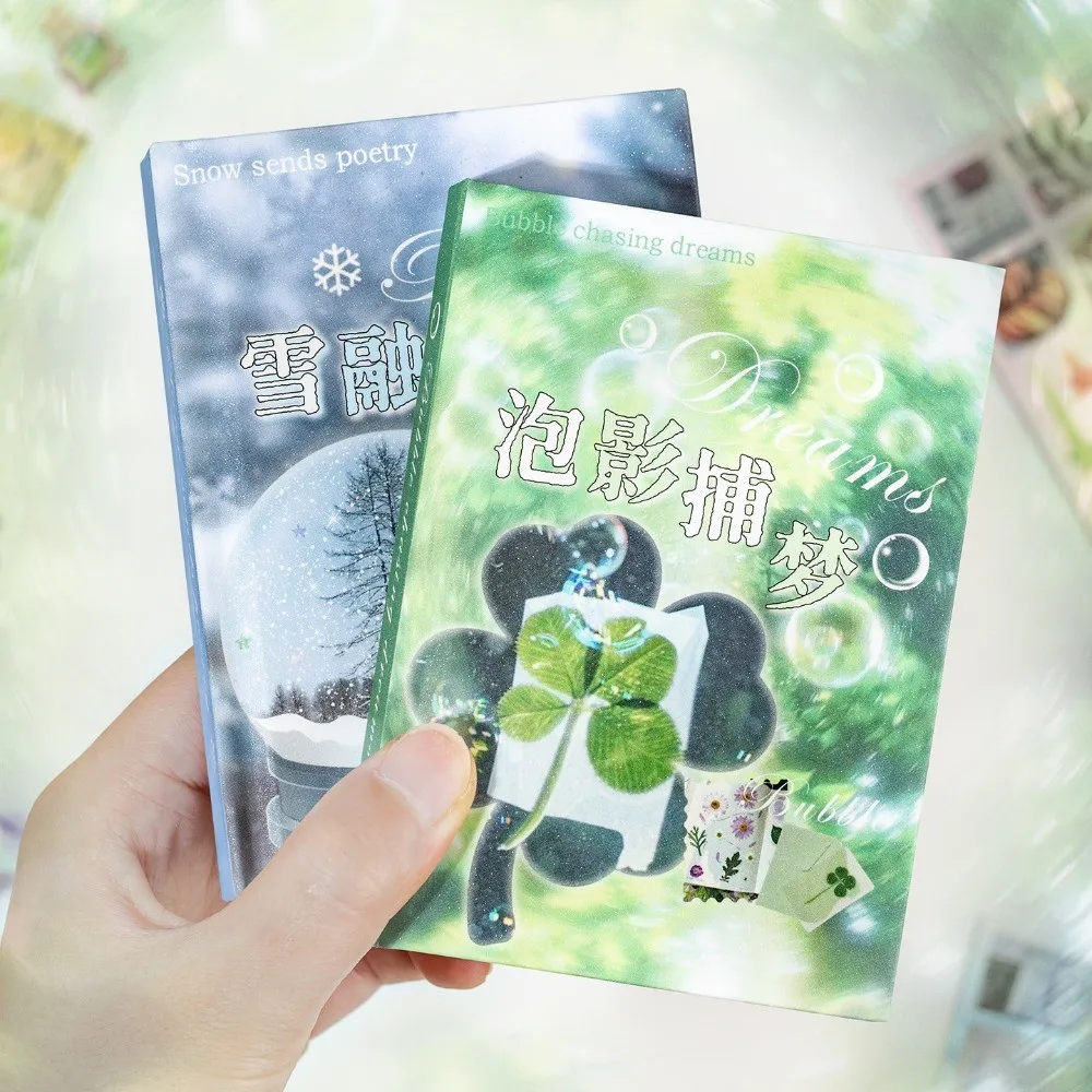 

Yuxian Yanbian Die-Cut Sticker Album - "Mindful Thoughts" Vintage Design Supplies, Ideal for DIY Card Making AnimeWorlds Store