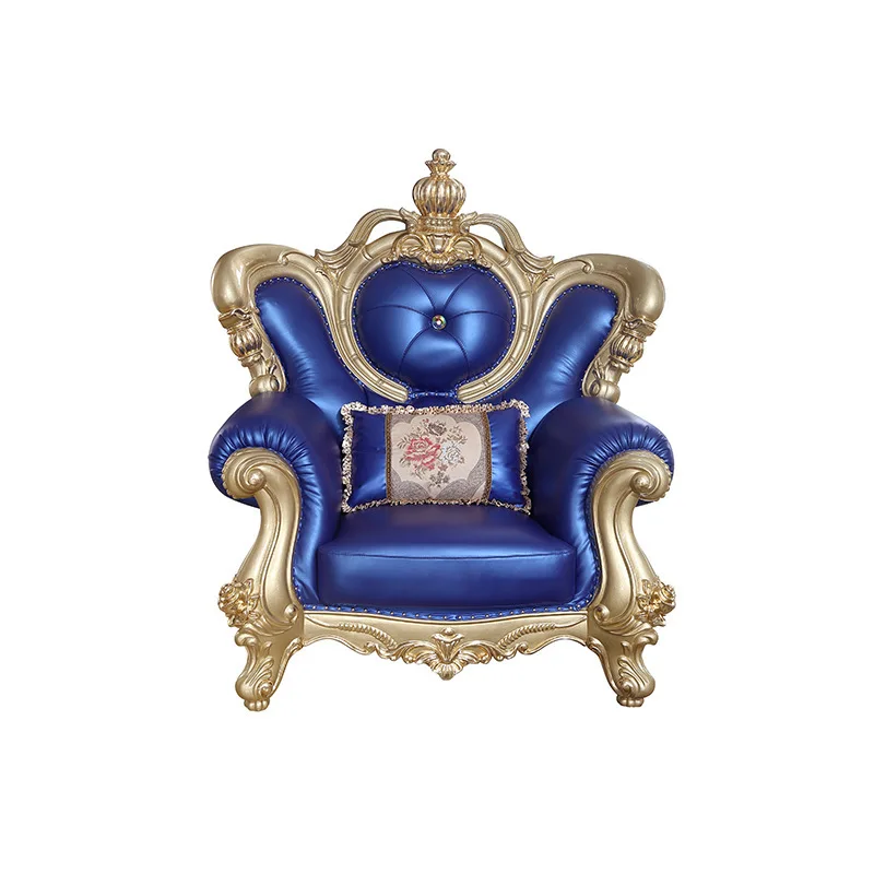 Small apartment solid wood carved sofa 3-seater 123 combo living room sofa genuine leather sofa combo