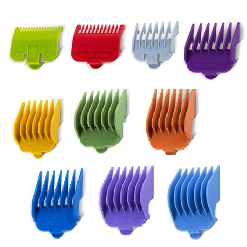 10PCS 1.5mm-25mm Hair Clipper Limit Comb Guide Attachment Set For Wahl/kemei/VGR/wmark Hair Clipper Shaver Haircut Accessories image 5