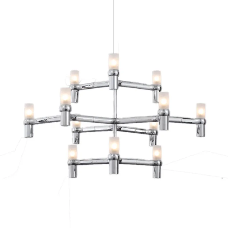 

Italian crown living room chandelier villa duplex building hall exhibition hall light