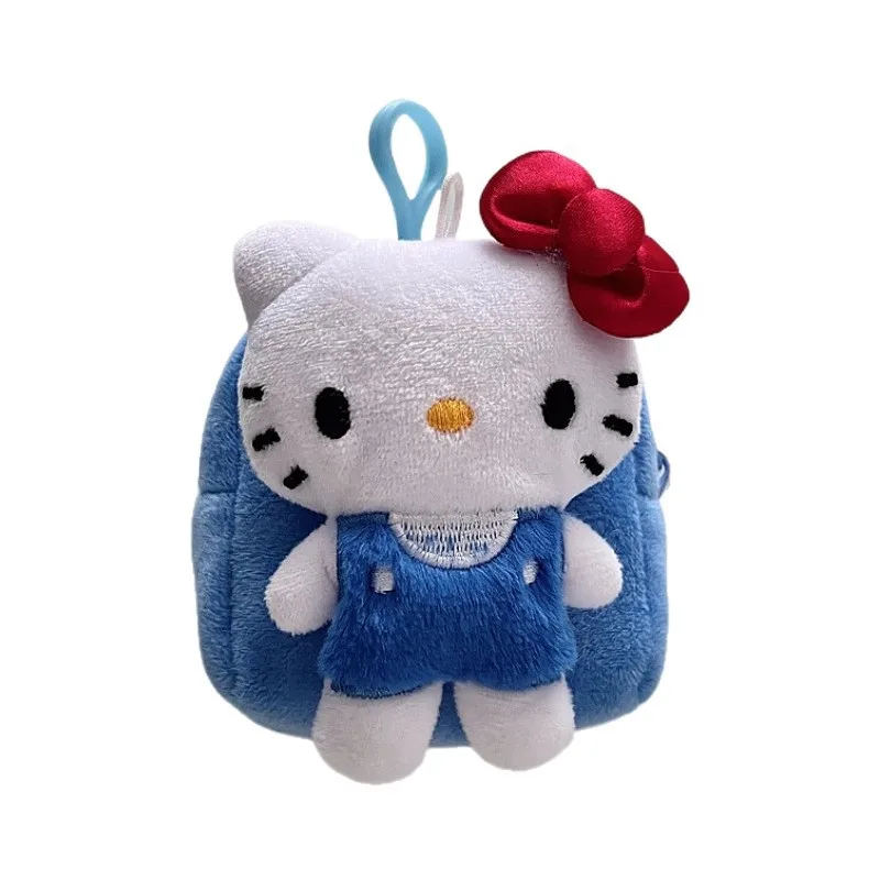 حقيبة يد عصرية محمولة من القطيفة على شكل رسوم متحركة وأنيمي على شكل قطة مناسبة للتخزين في الهواء الطلق وحقيبة صغيرة صغيرة مع سلسلة مفاتيح #5