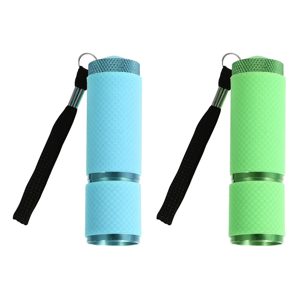 

2pcs Mask Detection Lamp Uv Flashlight For Facial Sheet Testing Home Diy Travel Use Nail Art Light Identification Tool