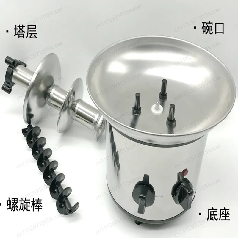 

Четырехуровневая машина для шоколадного фонтана, для выпечки, для отелей, маленькая машина для создания шоколадного водопада/дождя из тающего шоколада