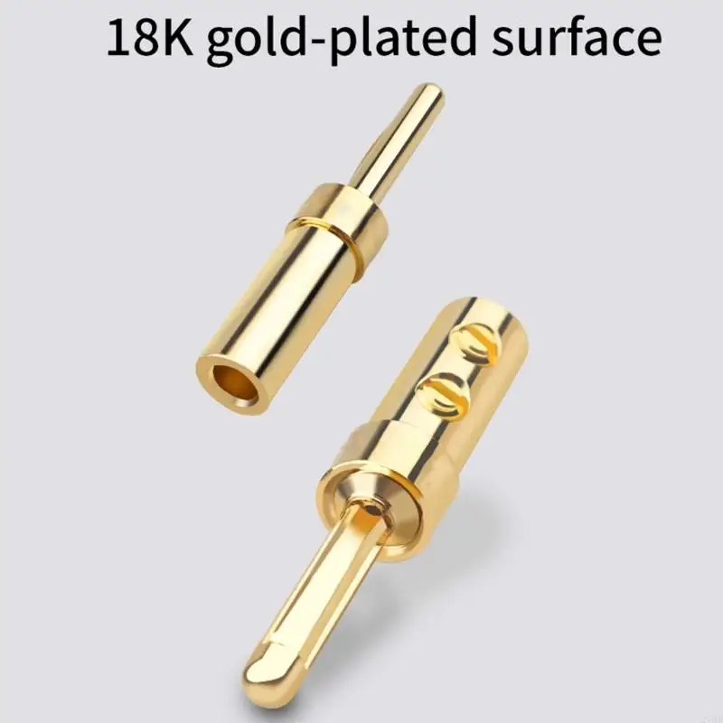 270B الدقة النحاسية الموز المقابس الموصلات السمعية مع بنية الربيع