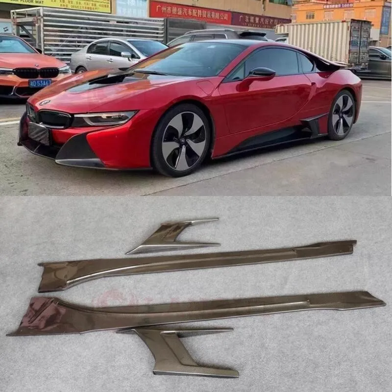 

For BMW i8 2014-2020 Real Carbon Fiber Side Skirt Spoiler Body Kit