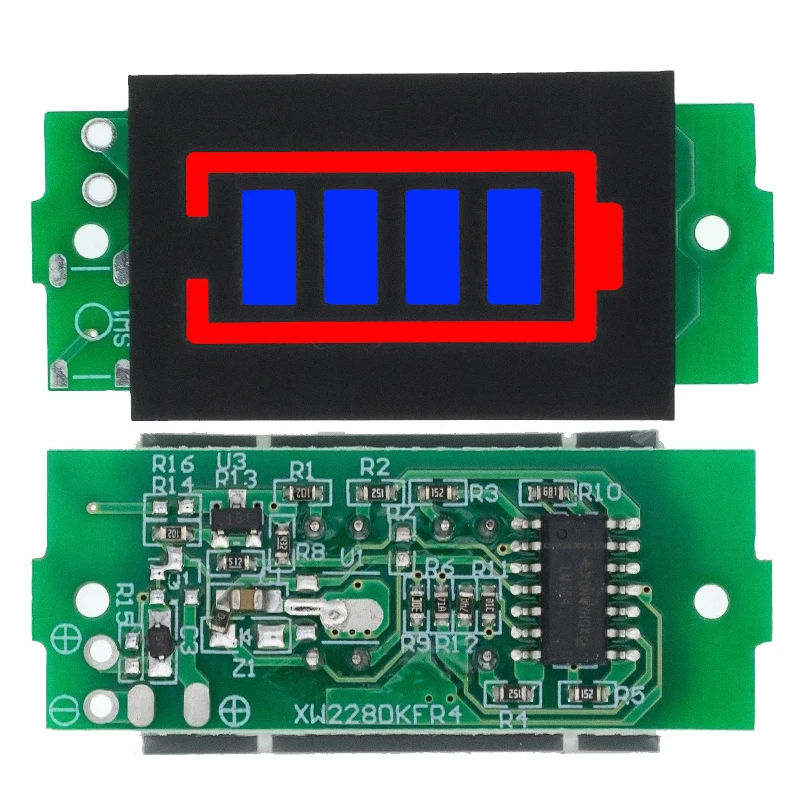 3S Single 12.6V Lithium Battery Capacity Indicator Module Blue Display Electric Vehicle Battery Power Tester Li-ion I72