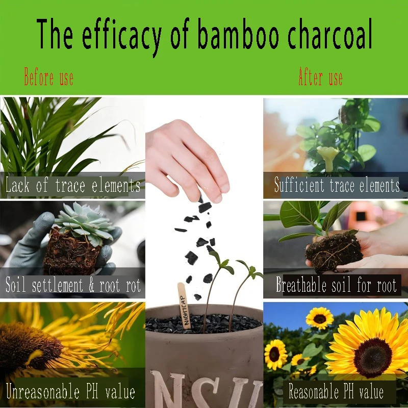 Horticultural Bamboo Charcoal Granules Orchid Fleshy Vegetables Nutrient Soil Planting Flowers Potted Saplings Flower Fertilizer