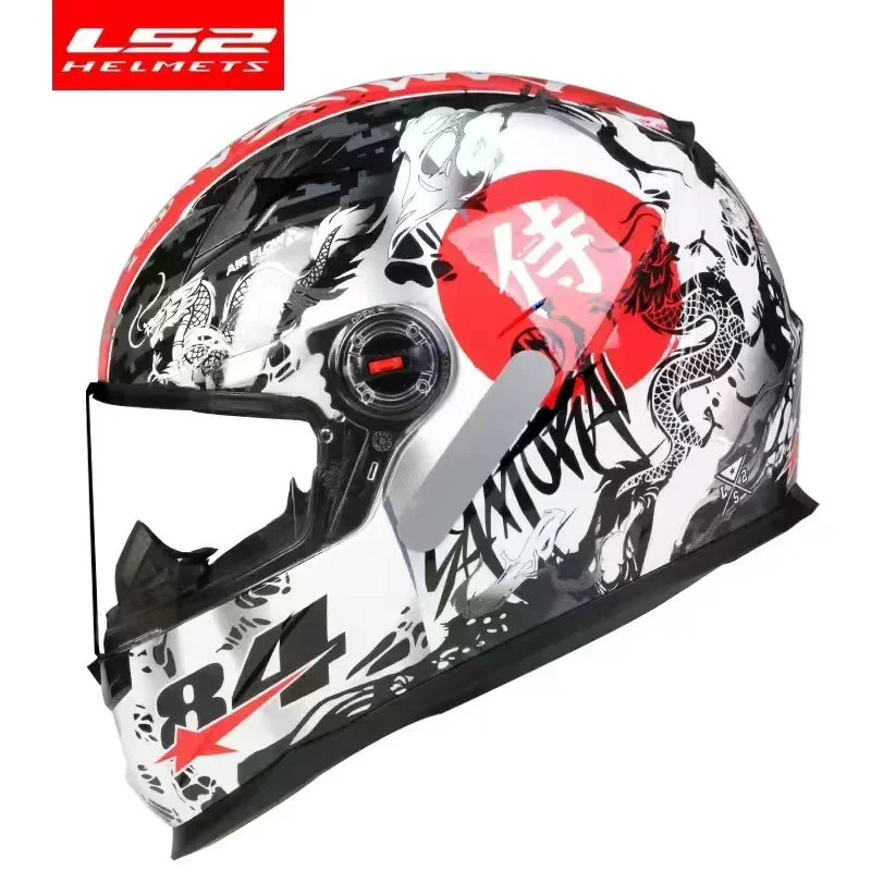 Motorcycle Helmet Full Face LS2 FF358 Helmet Black White SHARP Certification Gift Anti-fog Film Capacete Casco Racing Helmet