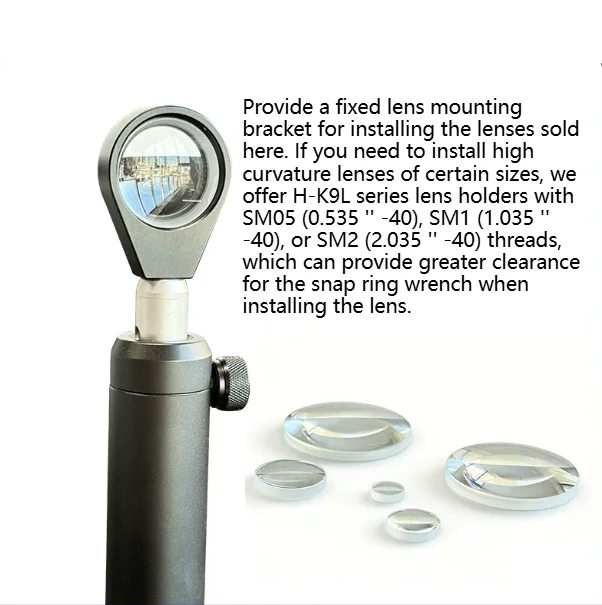 H-K9L Flat Convex Lens with A Diameter of 25/25.48mm Visible Light Anti Reflective Optical High Curvature Lens (B Film)