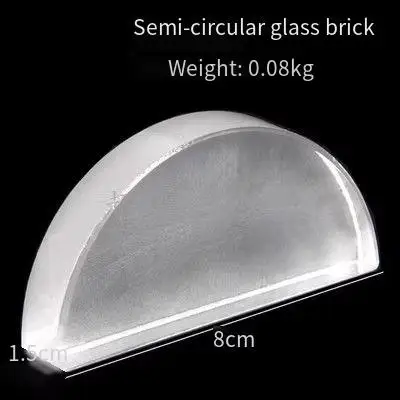 Teaching apparatus semicircle Glass brick Optical glass Physical optics experimental apparatus free shipping