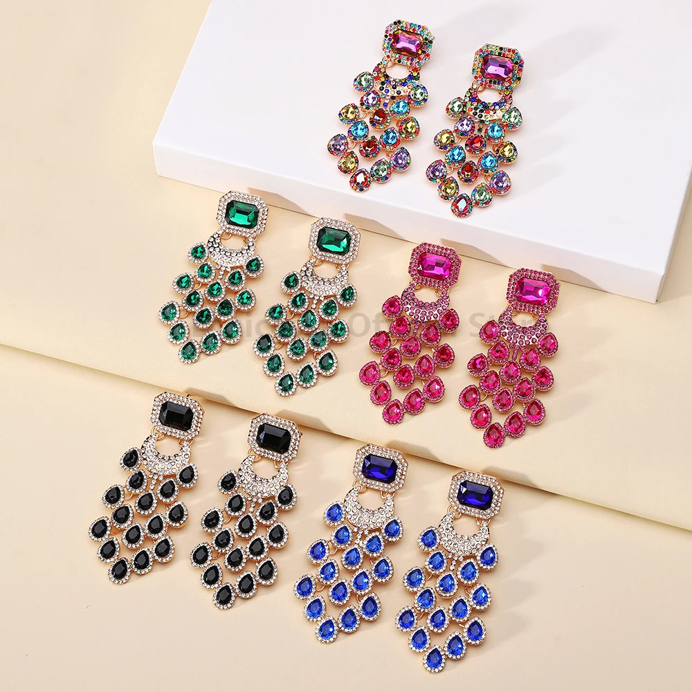Elegant Fashion Bride Formal Unusual Wedding Party Pendant Jewelry Trend Luxury Design Charm Original Dangle Earrings For Women