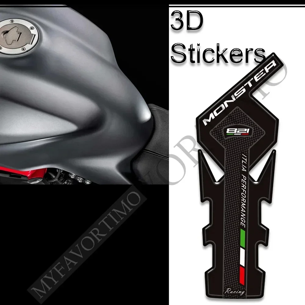 Monster 821 For Ducati Motorcycle Tank Pad Grips TankPad Stickers Gas Fuel Oil Kit Knee Protection