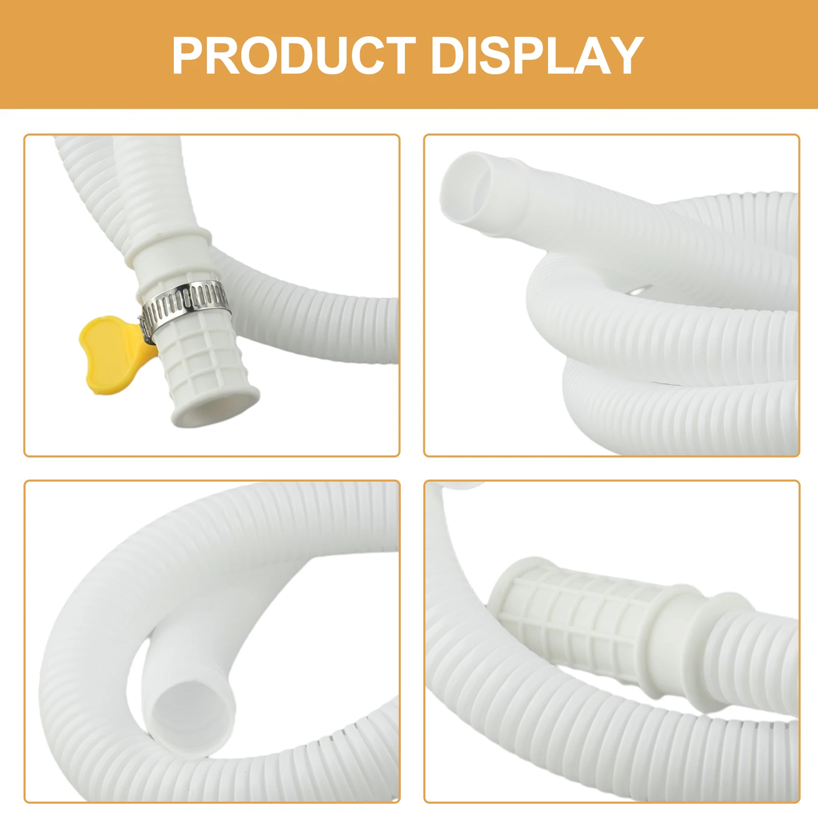 

AC Drain Kit Air Conditioner Drain Pipe 100.00X2.30X2.30cm Prevents Water Damage Weatherproof Materials Convenient Solution