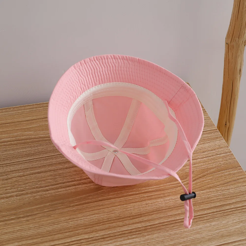 Kids Sun Protection Outdoor Leisure Cap 48-50cm Spring Summer Girls Bear Pattern Fisher Hat Boy Bucket Hat Children Caps view 5