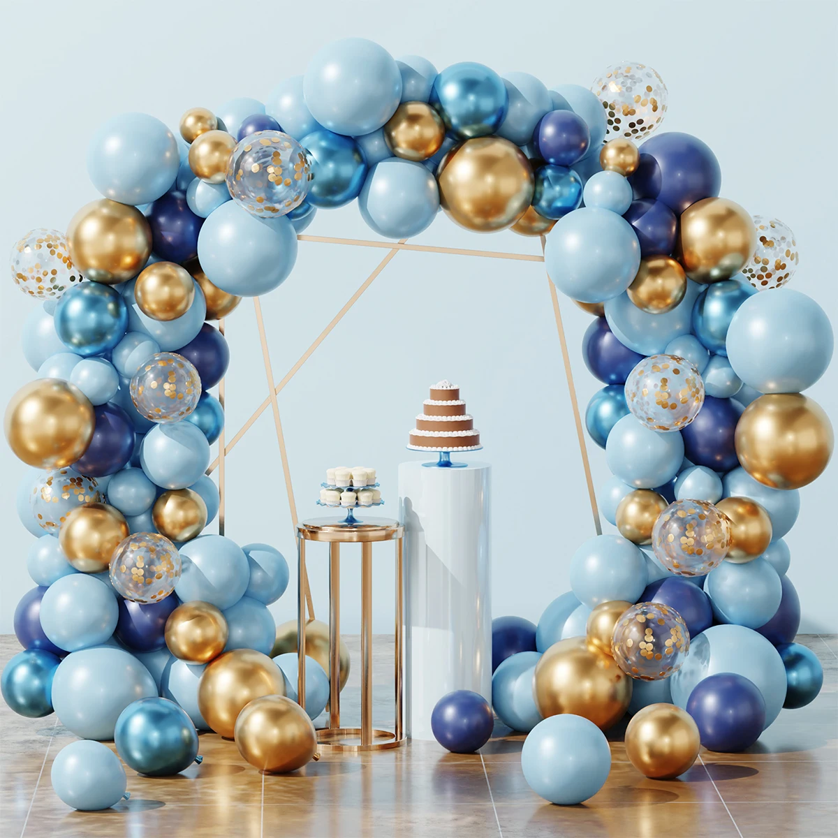 

Macaron Blue Gold Balloons Garland Arch Kit Latex Ballon Birthday Party Decorations Kids Wedding Baby Shower Decor Globos