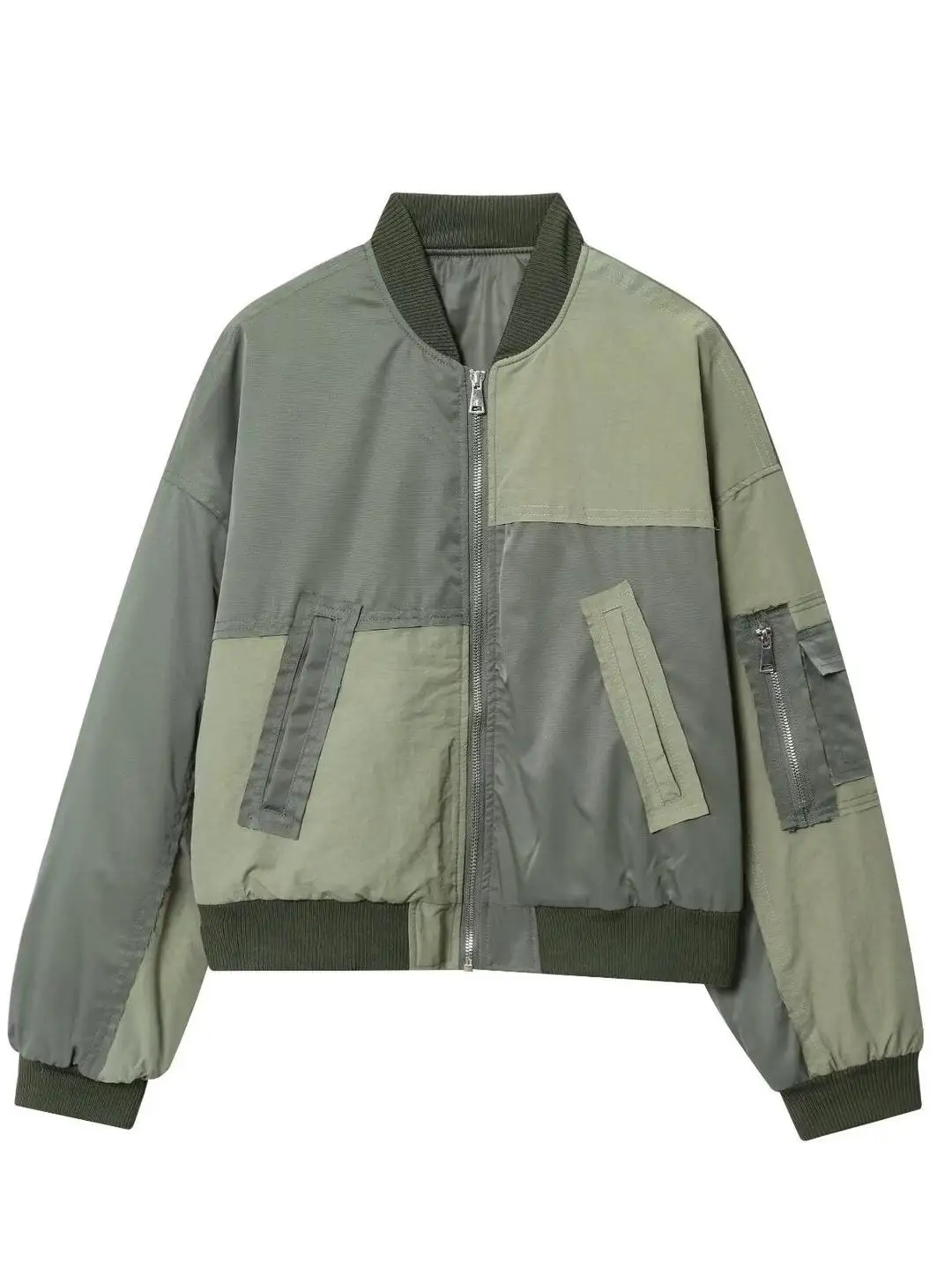 

Повседневная лоскутная куртка-пилот Jaet, верхняя одежда, свободная зимняя мода, женское пальто на молнии с украшением, длинное пальто све