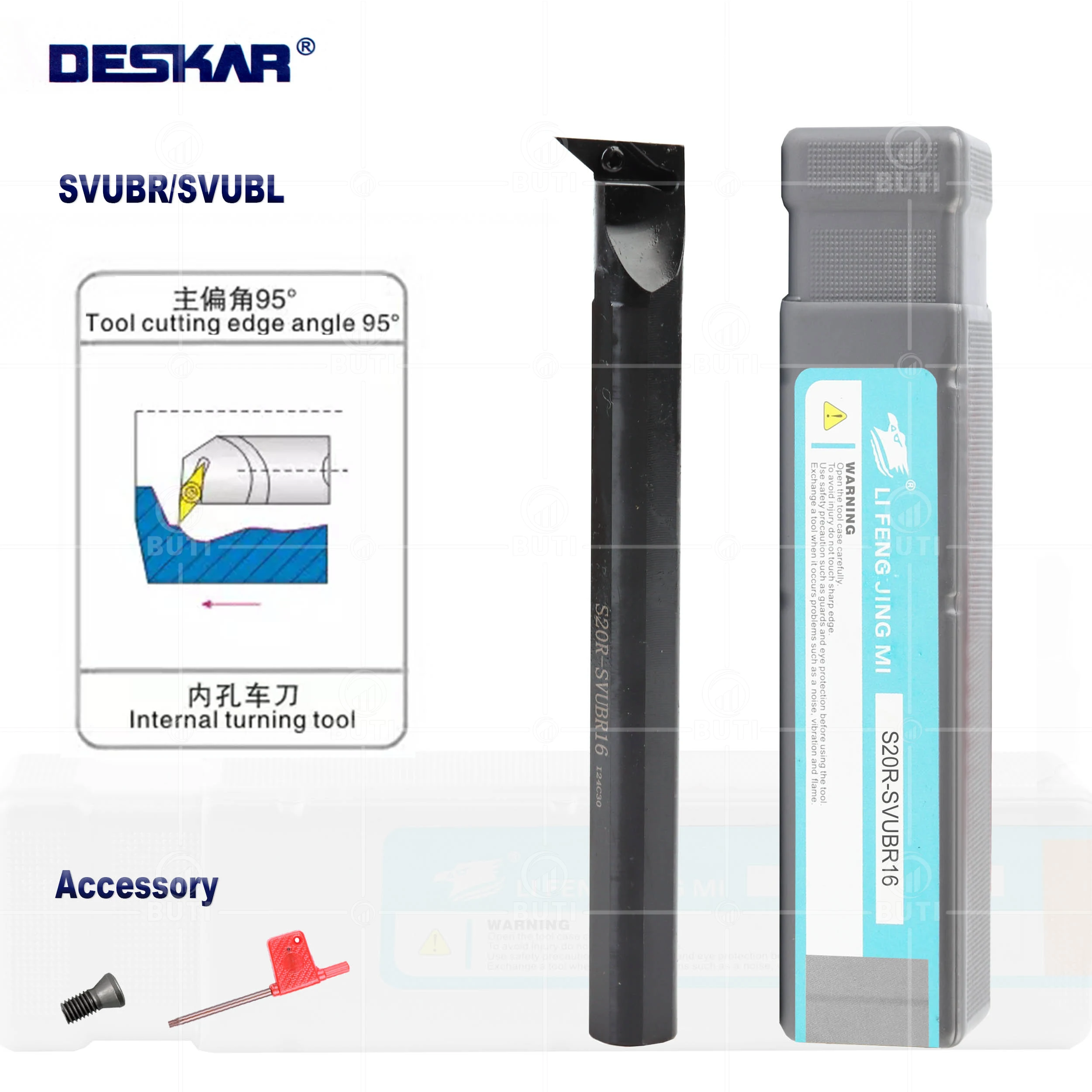 DESKAR 100% Original S16Q/S20R/S252S-SVUBR/SVUBL11/16 Internal Tunring Tool Holder Lathe Boring Bar Use VBMT VCMT Carbide Blades