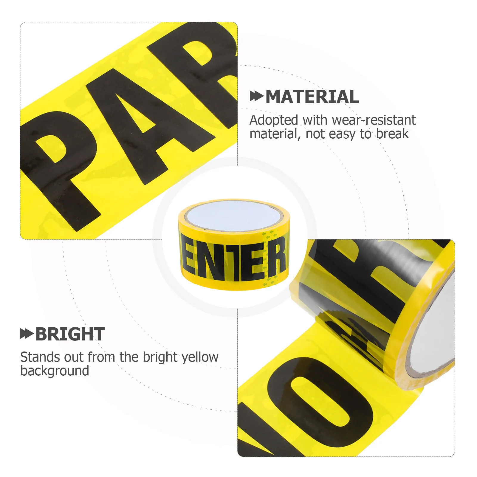 Yellow Do Not Enter Warning Tape Heavy Duty Safety Barrier Tape for Construction Road Work Hazard Zones