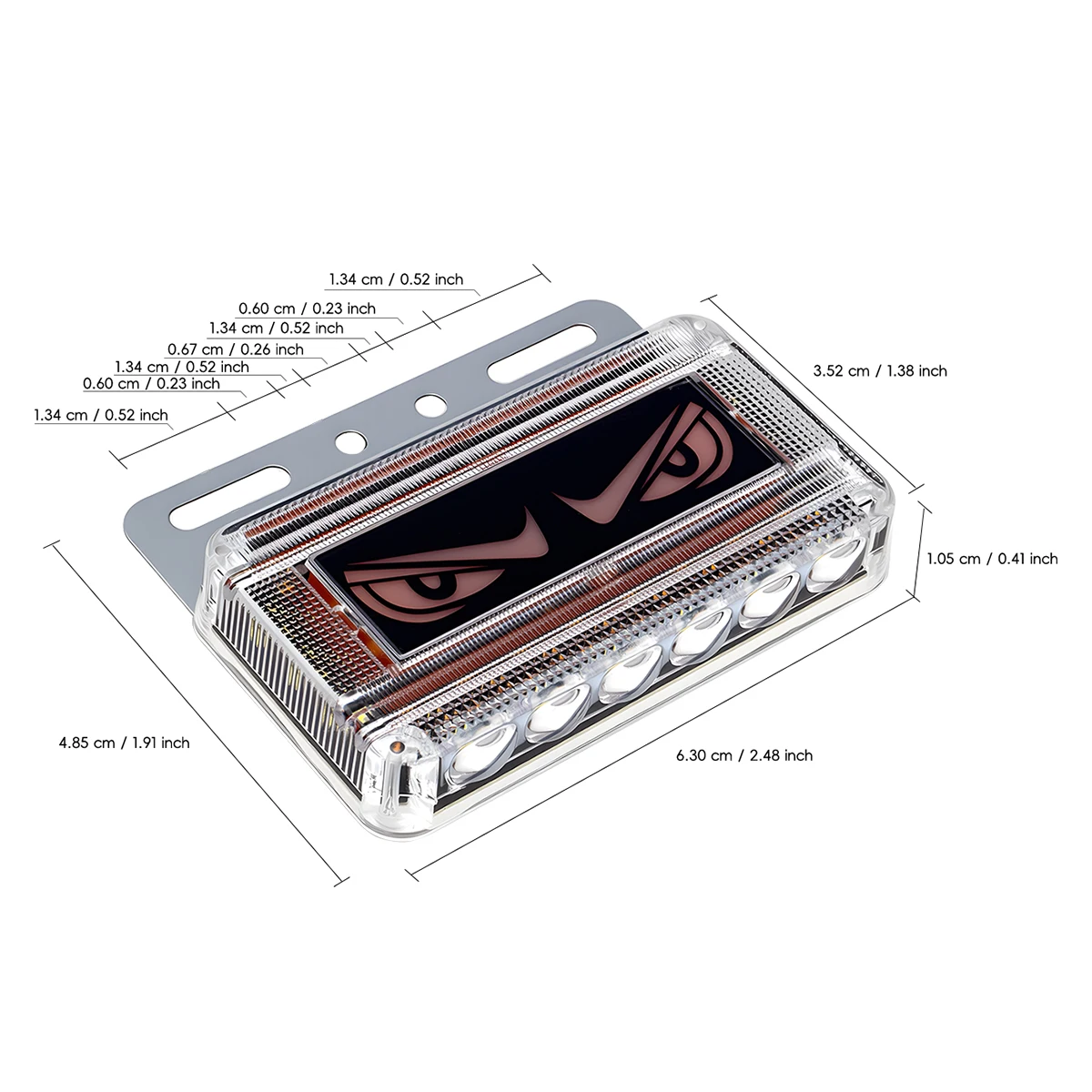 1/2PCS 12V-24V Truck Square Shaped Eye Side Marker Light LED Clearance Lamp Dynamic Flowing Signal Light With Bracket