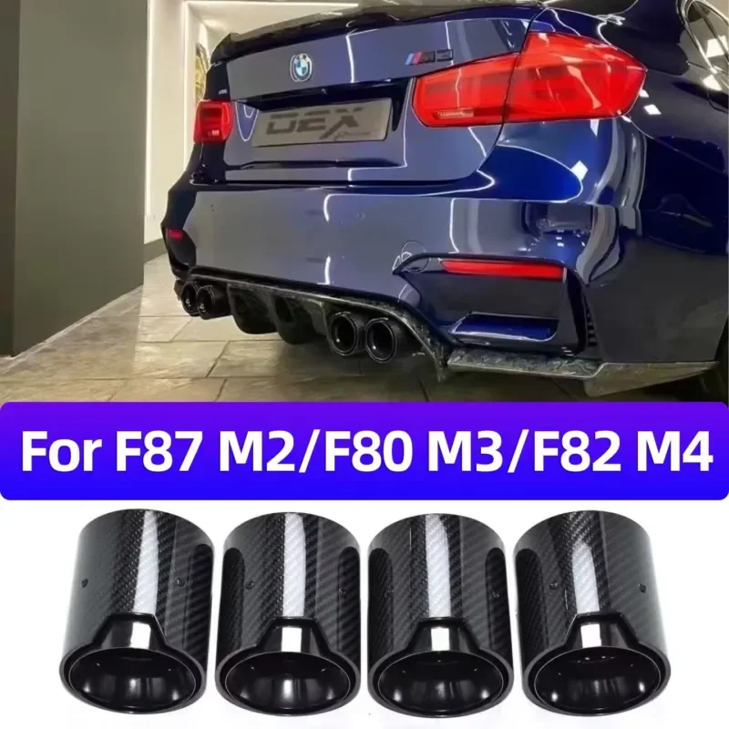 【Durable Practical Daria】 DEX Exhaust Tip for F87 M2/F80 M3/F82 F83 M4/F90 M5 Performance Style Carbon Fiber Quad Exhaust