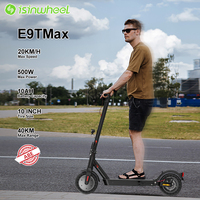 Isinwheel E9TMax Foldable Electric Scooter 500W 10Ah Battery 36V Up to 20 Km/h Adult City E-Scooter