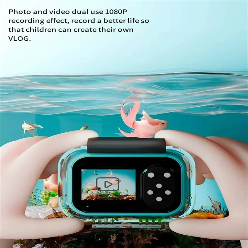 كاميرا صغيرة مقاومة للماء للأطفال ، تصوير رقمي عالي الدقة ، ألعاب فيديو ، طالب ، سفر ، هدايا العيد ، لعبة