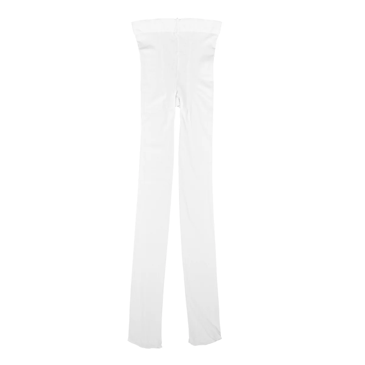 Meia-calça monocromática para mulheres, concurso branco