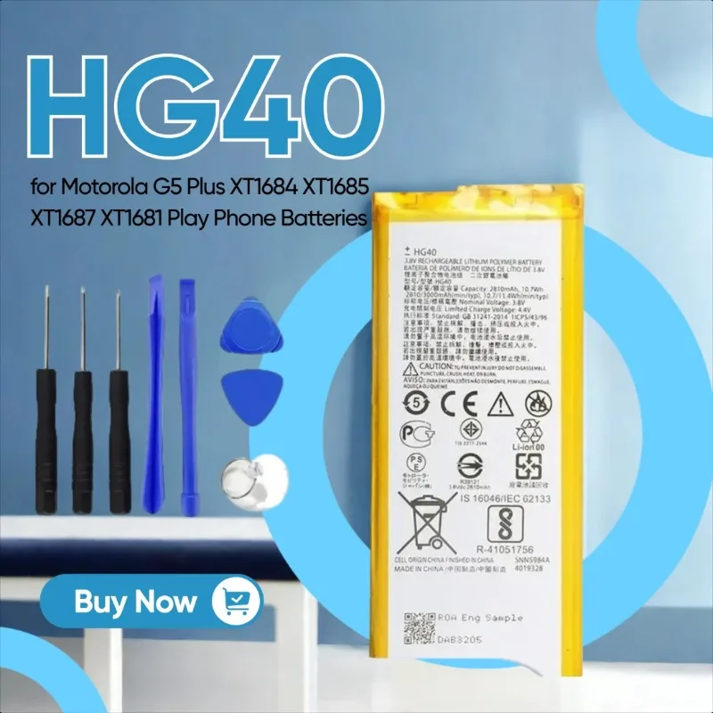 

Аккумулятор HG40 2315 мАч для Motorola G5 Plus XT1684 XT1685 XT1687 XT1681, аккумуляторы для Play Phone