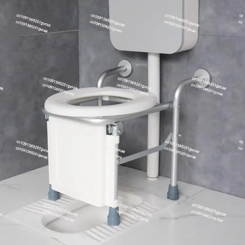 Toilet squatting dual-purpose squatting folding toilet wall-mounted toilet rack