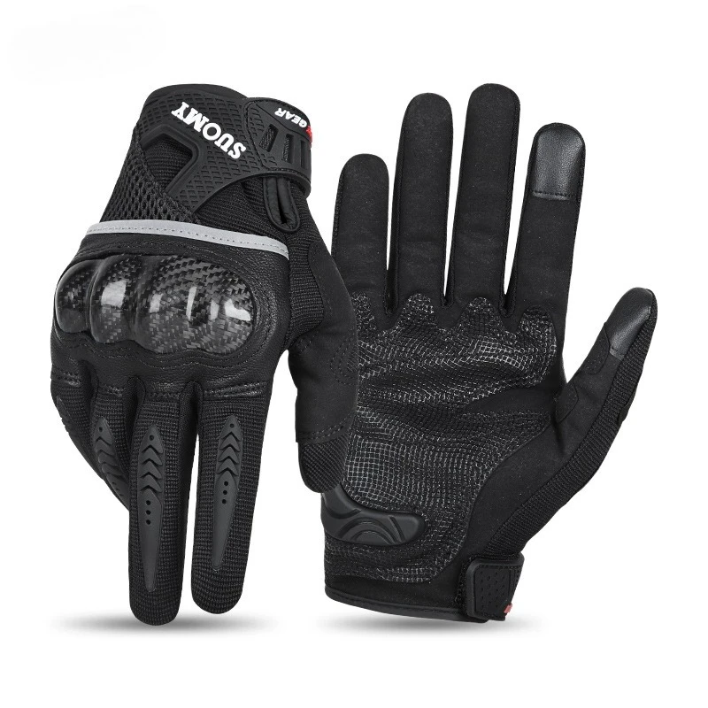 

Motorcycle Gloves Carbon Fiber Protective Shell Anti-fall Breathable Light Touch Screen Motorbike Gear for Men Women