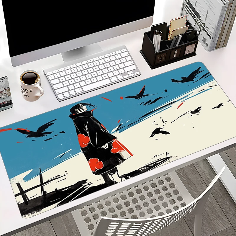 Uchiha Itachi Mouse Pad tastiera per Laptop Gaming Mousepad Gamer Cabinet Playmat Computer Office Large Anime Desk Mat tappeto in gomma