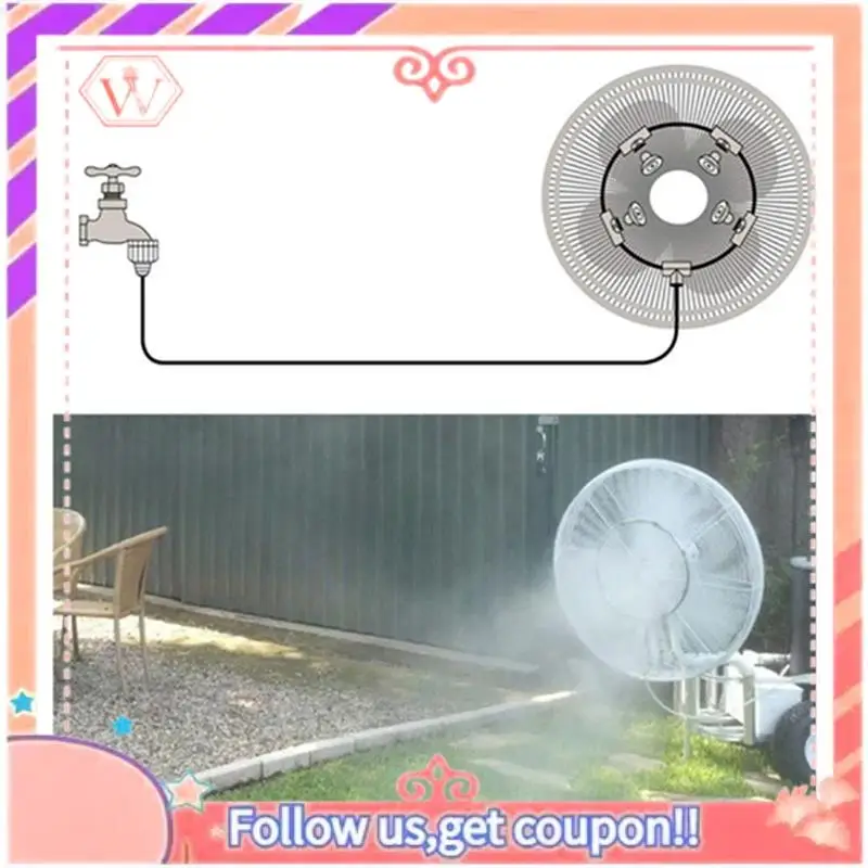 

Outdoor Misting Fan Kit, Spray Ring 9.8FT (3Meter) Misting Line For Cooling System, For Cool-Ing Outdoor(Black) Accessories